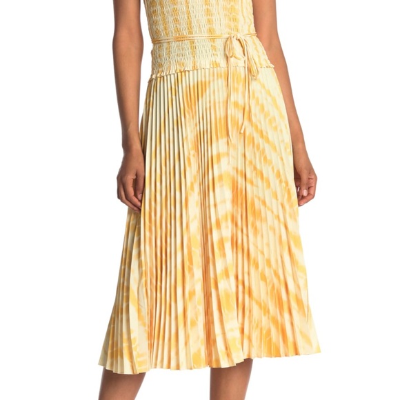Proenza Schouler Orange Tie-Dye Midi Skirt - Picture 1 of 4